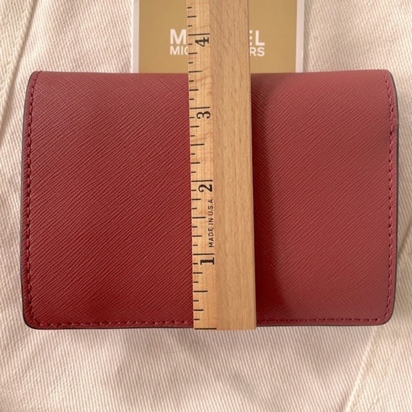 Brand New Michael Kors Genuine Leather Medium Slim Wallet Terracotta - Picture 6 of 15
